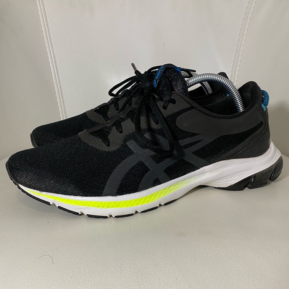 ASICS Men's Size 10 Gel-KUMO Lyte 2 Black/Digital Aqua Running Shoe 1011B043 - Picture 1 of 7